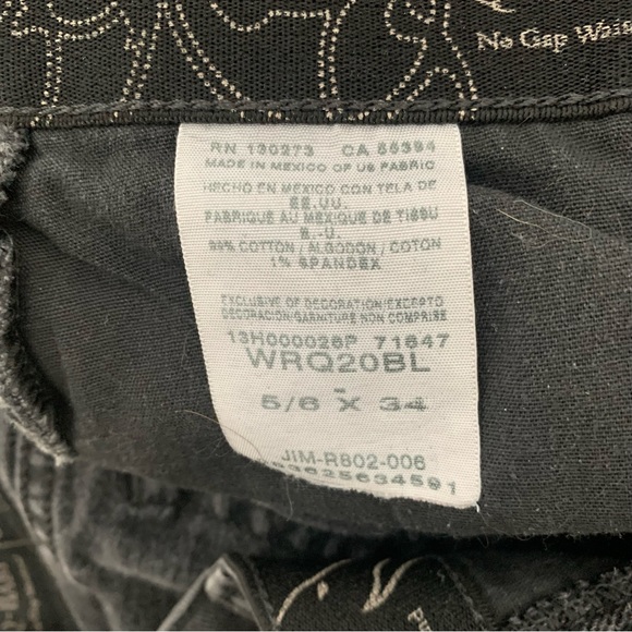 Wrangler Black Q Baby No Back Gap Mid-Rise Boot Cut Riding Jeans - Picture 13 of 14